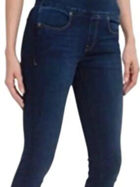SPANX The Perfect Jean Skinny Side Zip Indigo Dark Wash Denim Pants Size 29